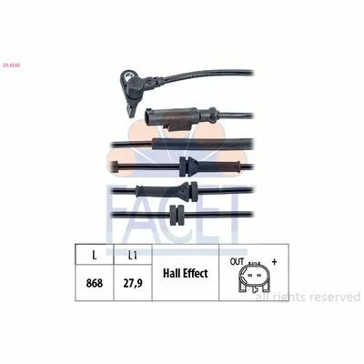 FACET Made in Italy - OE Equivalent 21.0165 Sensore, N° Giri Ruota Sconto